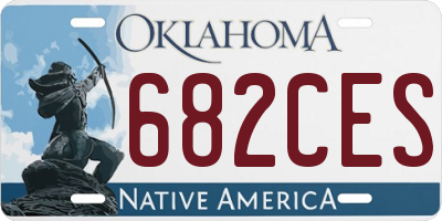 OK license plate 682CES