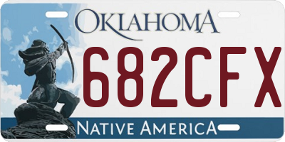 OK license plate 682CFX