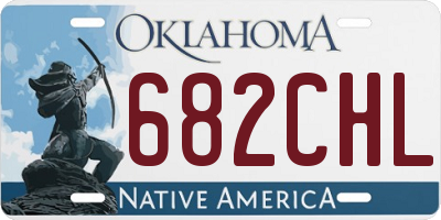 OK license plate 682CHL