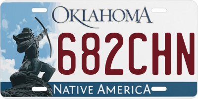OK license plate 682CHN