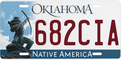 OK license plate 682CIA