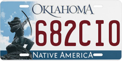 OK license plate 682CIO