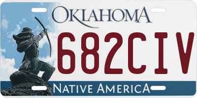 OK license plate 682CIV