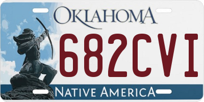 OK license plate 682CVI