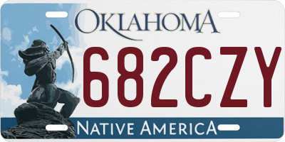 OK license plate 682CZY