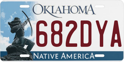 OK license plate 682DYA