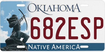 OK license plate 682ESP