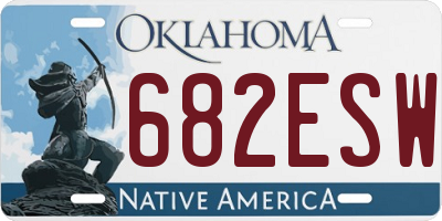 OK license plate 682ESW