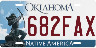 OK license plate 682FAX