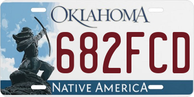 OK license plate 682FCD