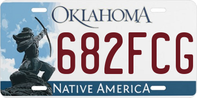 OK license plate 682FCG