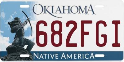 OK license plate 682FGI