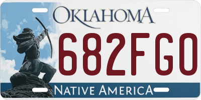 OK license plate 682FGO