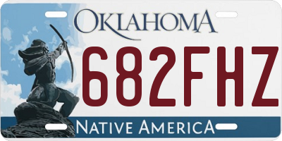 OK license plate 682FHZ