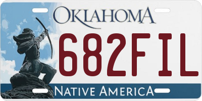 OK license plate 682FIL