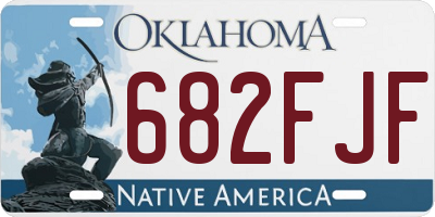 OK license plate 682FJF