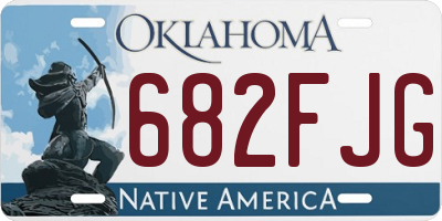 OK license plate 682FJG