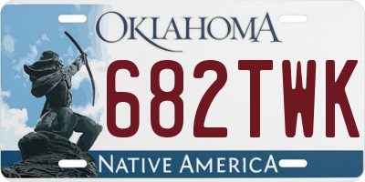 OK license plate 682TWK