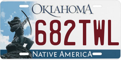 OK license plate 682TWL