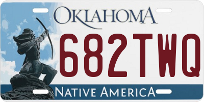 OK license plate 682TWQ