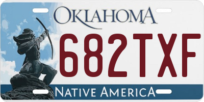 OK license plate 682TXF