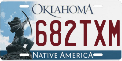 OK license plate 682TXM
