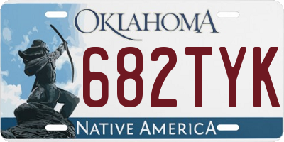 OK license plate 682TYK