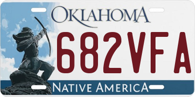 OK license plate 682VFA