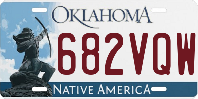 OK license plate 682VQW