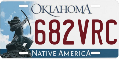 OK license plate 682VRC