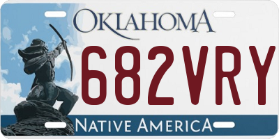 OK license plate 682VRY