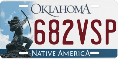 OK license plate 682VSP