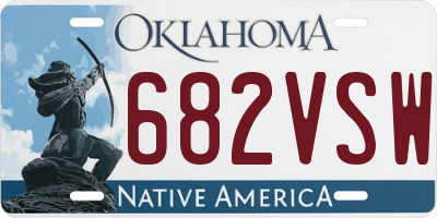 OK license plate 682VSW