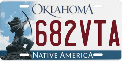 OK license plate 682VTA