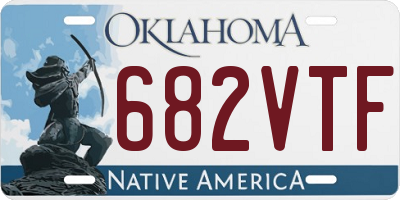 OK license plate 682VTF