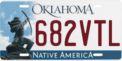 OK license plate 682VTL