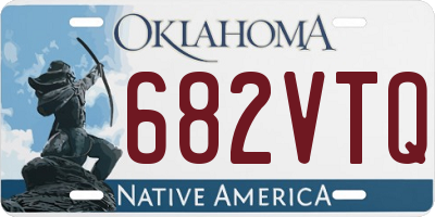 OK license plate 682VTQ