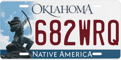 OK license plate 682WRQ