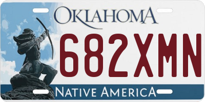 OK license plate 682XMN
