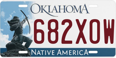 OK license plate 682XOW
