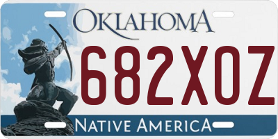 OK license plate 682XOZ