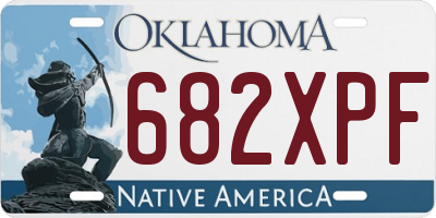 OK license plate 682XPF
