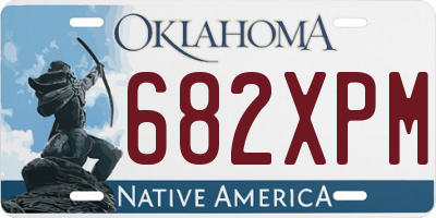 OK license plate 682XPM