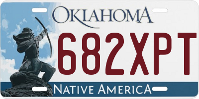 OK license plate 682XPT