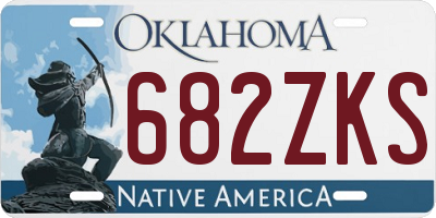 OK license plate 682ZKS