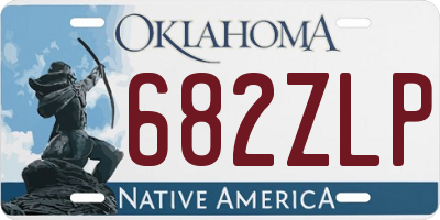 OK license plate 682ZLP