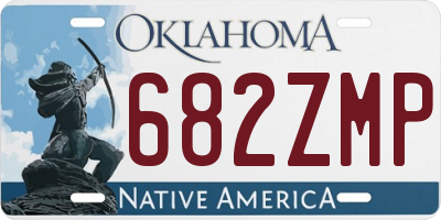 OK license plate 682ZMP