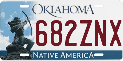 OK license plate 682ZNX