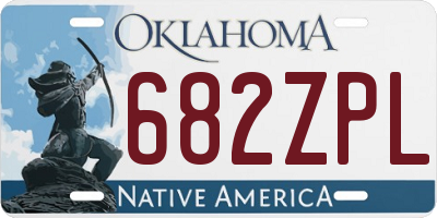 OK license plate 682ZPL