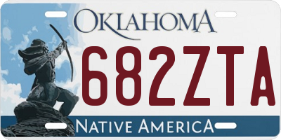 OK license plate 682ZTA